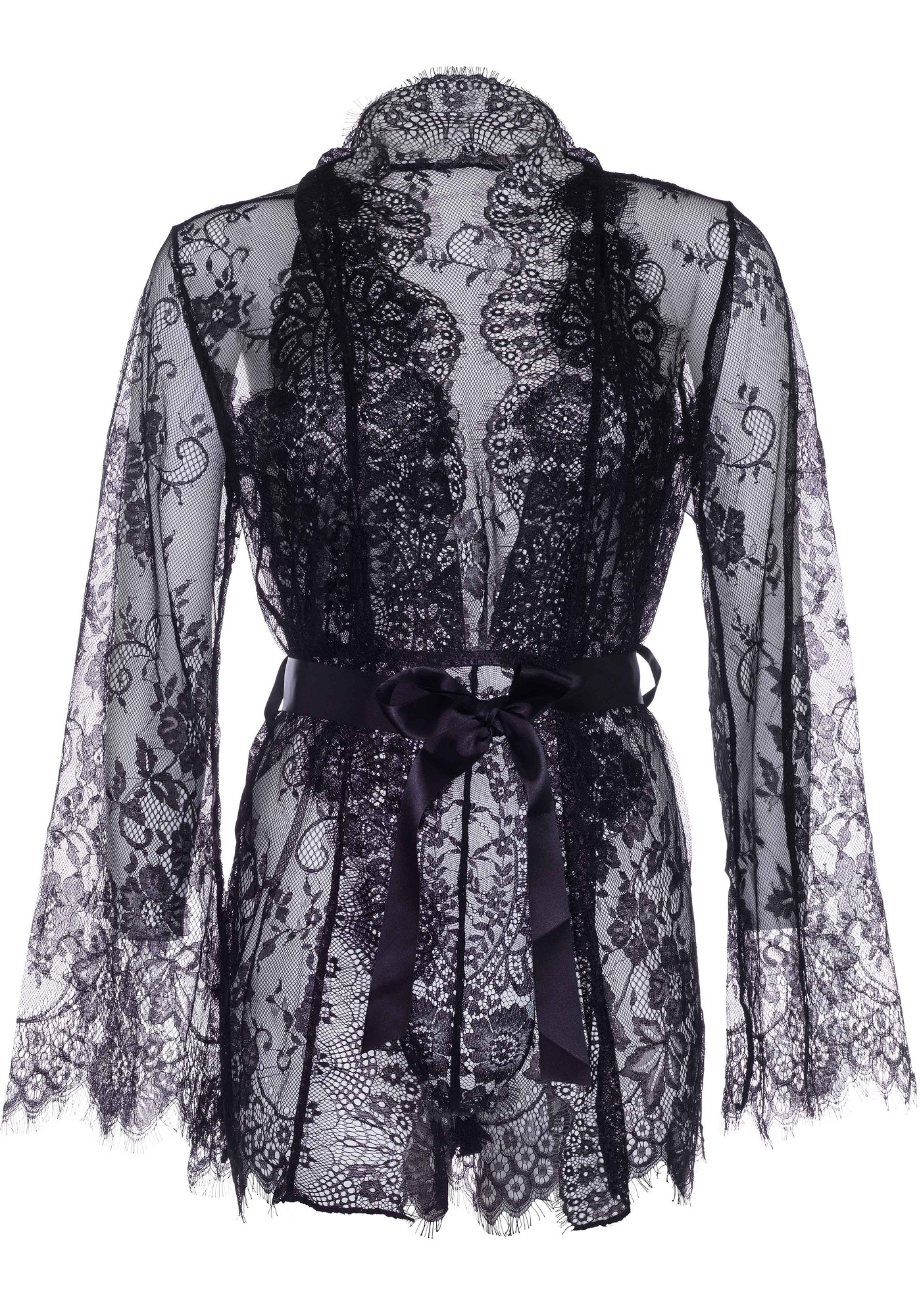Floral lace teddy & robe
