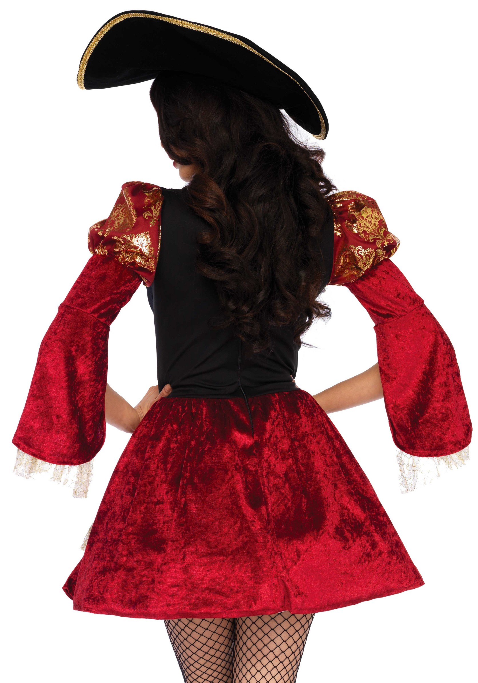 Nieuw Sexy Piraten jurk bestaande uit warm rode fluwelen jurk met DY-95
